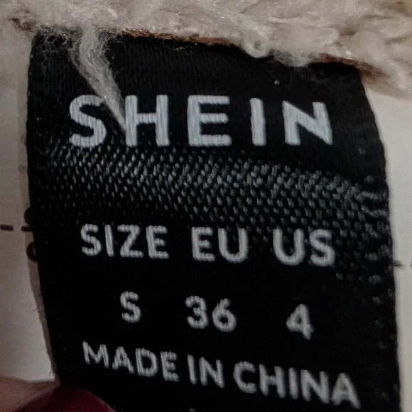 Brown Suede Sherpa Lined Vest Women's Open‎ Front Drape Collar Cozy - Picture 6 of 6